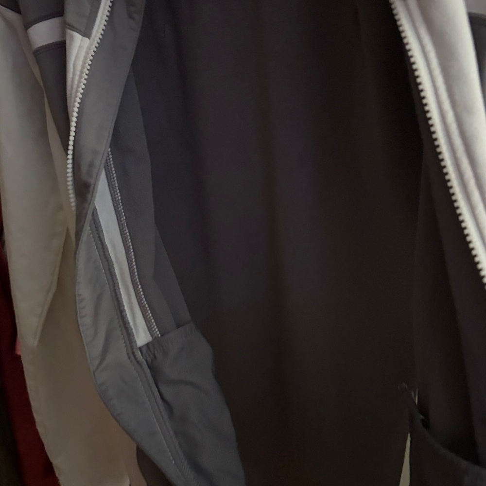 Fabletics Stylish Gray And White Jacket - image 8